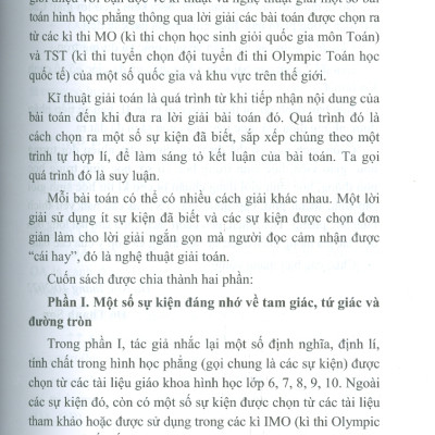 Kĩ Thuật Và Nghệ Thuật Giải Toán Hình Học Phẳng, Quyển 1: Dành Cho Học Sinh Lớp 8, 9
