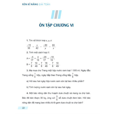 Rèn Kĩ Năng Giải Toán Lớp 6 - Tập 2 - Bản Quyền