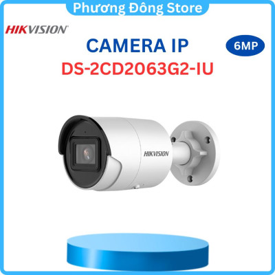 Camera IP HIKVISION Thân trụ DS-2CD2083G2-IU 8MP Camera 4K, Chống báo động giả,  đến 40m, Mic thu âm ,.-Hàng chính hãng