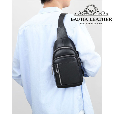 Túi đeo trước ngực, túi đeo vai da bò thật 9104 Túi đeo chéo vai