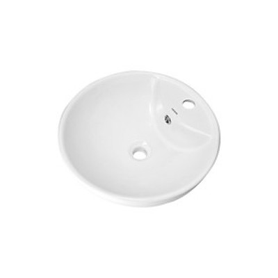 Chậu lavabo trắng sứ dương bàn dáng bầu tròn cao cấp Hiwin LP-8008
