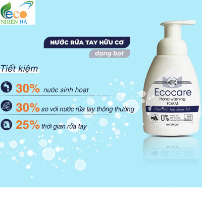 Nước rửa tay ECOCARE 4L tinh dầu thiên nhiên hữu cơ, nước rửa tay tạo bọt, không khô da tay
