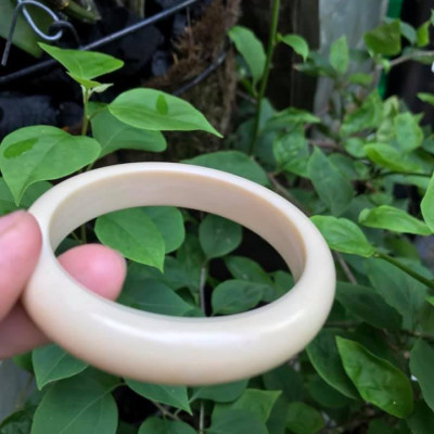 VÒNG TRẮNG NI 54MM x Bản Cao 12mm x Dầy 8mm . VÒNG TAY NỮ ĐEO MÀU TRẮNG GIẢ NGÀ HAY GỌI LÀ XƯƠNG MỸ NGHỆ SIZE 54MM x Bản Cao 12mm x Dầy 8mm NẶNG 50KG - 57KG ĐEO Ạ