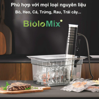 Máy nấu chậm Sous vide dùng cho gia đình thương hiệu Mỹ cao cấp BioloMix SV-9002 - Hàng nhập khẩu