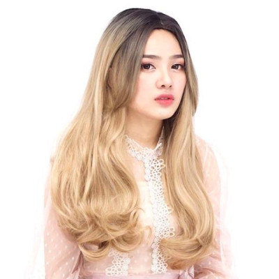 Tóc giả cao cấp 2 mái omber - tặng lưới chùm tóc- hình thật