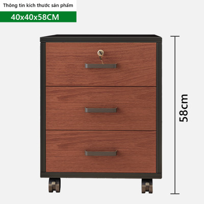 Tủ hồ sơ di động, tủ tài liệu có ngăn kéo, tủ dưới bàn làm việc kèm bánh xe di chuyển - GP370