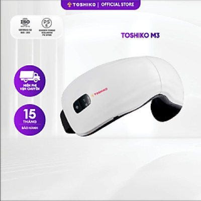 Máy massage mắt thông minh bluetooth TOSHIKO công nghệ nhiệt hồng ngoại giúp xoa dịu mỏi mắt hỗ trợ tan quầng thâm mắt