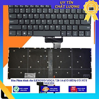 Bàn Phím dùng cho LENOVO YOGA 720-14 (CÓ ĐÈN) CÓ NÚT NGUỒN - Hàng Nhập Khẩu New Seal