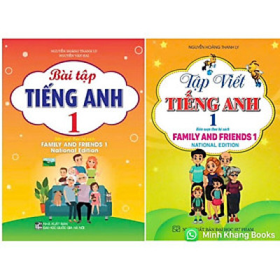 Combo Bài Tập Tiếng Anh 1 + Tập Viết Tiếng Anh 1 (Biên Soạn Theo Bộ Sách Family And Friends 1) (HA-MK)