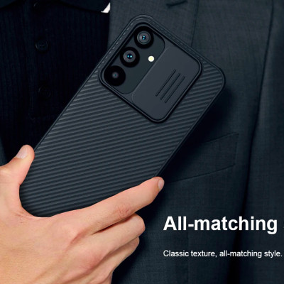 Ốp lưng cho Samsung Galaxy S23 FE bảo vệ camera chống sốc hiệu Nillkin Camshield có khung & nắp đậy bảo vệ Camera - Hàng nhập khẩu