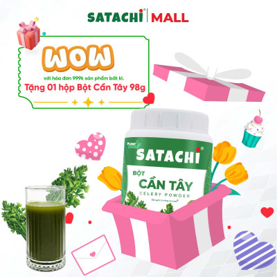 Bột Cà Rốt Nguyên Chất SATACHI – 100% cà rốt tự nhiên, không đường – Hộp 418g