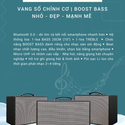 Dàn âm thanh di động xách tay ACNOS CS250PUW - HÀNG CHÍNH HÃNG