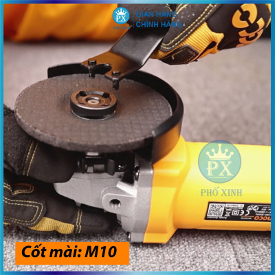 Máy mài góc INGCO AG750282 công suất 750W, AG900282 công suất 900W cốt mài M10, kèm 1 tay cầm phụ, tay cầm chắc chắn, chống trơn trượt