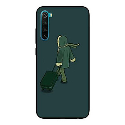 Ốp Lưng in cho Xiaomi Redmi Note 8 Mẫu Chàng Xách Vali - Hàng Chính Hãng