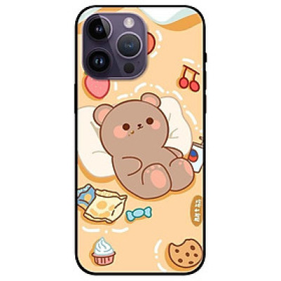 Ốp lưng dành cho Iphone 14 - Iphone 14 Plus - Iphone 14 Pro - Iphone 14 Pro Max - Gấu Nâu Ăn Vặt
