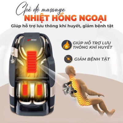 Ghế Massage Lifesport LS-359, Ghế Massage Cảm Biến AI Hiện Đại Dò Tìm Huyệt Đạo Và Có Đến 20 Chế Độ Massage
