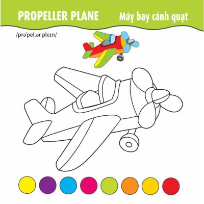 Sách - Tô Màu Phát Triển IQ EQ CQ - Ô Tô - Tàu Thuyền - Máy Bay - Song Ngữ Anh Việt - Tập 2 - Việt Thư