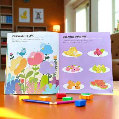 Sách cho bé - Combo 6 cuốn Rèn Luyện Khả Năng Tập Trung - Sách tương tác - Dành cho trẻ 2-5 tuổi