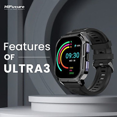 Đồng Hồ Thông Minh HiFuture Ultra3 Sport (2.0inch IPS, IP68, 7 Days) - Hàng Chính Hãng