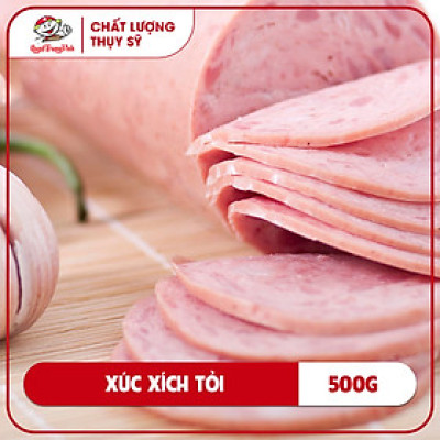 Xúc xích tỏi cắt khúc/Garlic sausage (Portion)500GR/PE