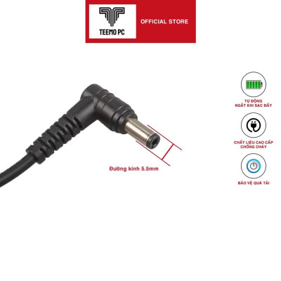 Sạc Dùng Tương Thích Cho Laptop Toshiba Chân Thường 5.5mm - Công Suất 65W 90W - Hàng Nhập Khẩu New Seal - TEEMO PC TESE