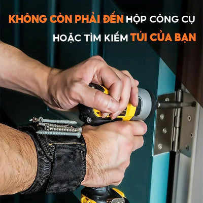 Đai Nam Châm Đeo Tay Giữ Đinh Ốc – Dụng Cụ Hỗ Trợ Sửa Chữa Nhà Cửa Tiện Lợi Cho Thợ