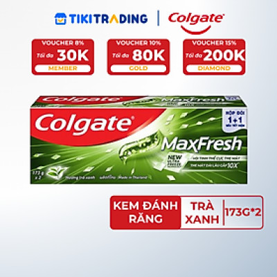 Bộ đôi kem đánh răng Maxfresh Trà xanh 173g