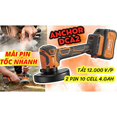 MÁY CẮT-MÀI GÓC PIN 20V KHÔNG CHỔI THAN 4000MAH 100MM DCA2 ANCHOR ( 2 PIN + 1 SẠC )  - HÀNG CHÍNH HÃNG