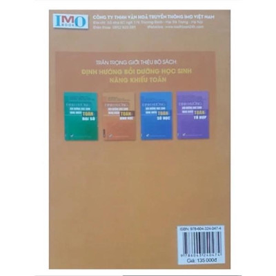 Sách Định hướng bồi dưỡng học sinh năng khiếu Toán tập 2 Hình Học