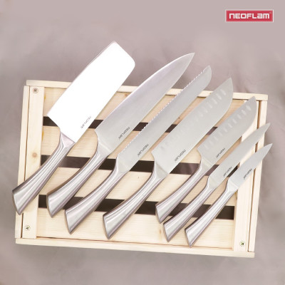 [HÀNG CHÍNH HÃNG] Bộ dao 8 món Neoflam, Dao làm bằng inox 430 không gỉ, Lưỡi thép cacbon 3CR14 chống mài mòn, độ sắc cao