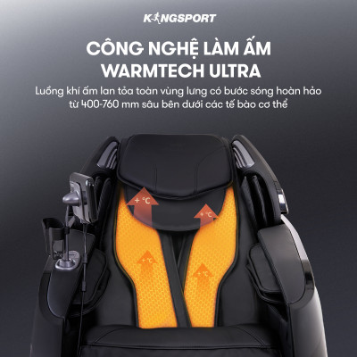 Ghế massage KINGSORT Premium B6 23 bài massage cao cấp,  công nghệ massage Kingtech Dual, đo chỉ số sức khỏe