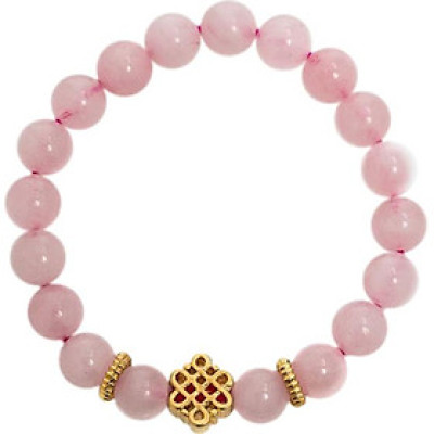 Vòng Thạch Anh Hồng Mix Charm Bạc 925 8mm Ngọc Quý Gemstones VT166