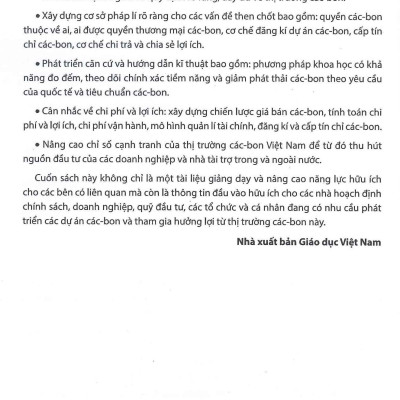 Tín Chỉ Các Bon Trên Thế Giới Và Việt Nam - Từ Lí Thuyết Đến Thực Tiễn (Bìa cứng) 