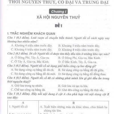 Bộ Đề Kiểm Tra Trắc Nghiệm Và Tự Luận Lịch Sử 10 (Tái Bản)