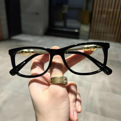 Kính mắt thời trang cao cấp cho nữ Mắt hình chữ nhật form nhỏ gọng ngọc