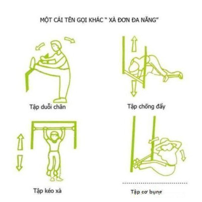 Xà Đơn Treo Tường Door Way Gymbar 83 - 130cm