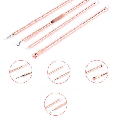 Dụng Cụ Lấy Mụn / Bộ 4 Cây Lấy Mụn 8 Đầu Kèm Hộp Tiện Lợi