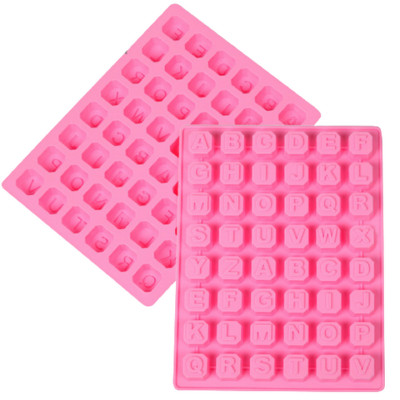 Khuôn silicon làm bánh, rau câu, socola 24 chữ cái, 10 số, ký tự - Mã số 1136