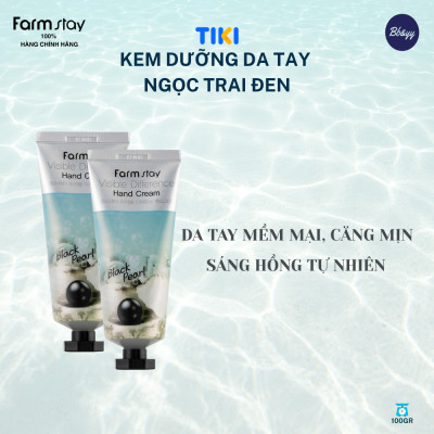 Kem Dưỡng Da Tay Ngọc Trai Đen _ Farmstay Visible Difference Hand Cream Black Pearl