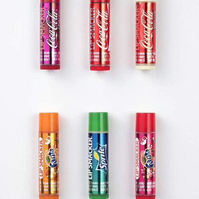 Lip Smacker - Set 6 Cây Son Coca Coca Vỉ Nhôm Vị Truyền Thống - LipSmaker Coca Cola Vintage Bottle Tint