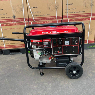 Máy phát điện chạy xăng Mactool EG6875F công suất lớn 6.9KW động cơ 4 thì, tiêu thụ nhiên liệu thấp, tiết kiệm, an toàn