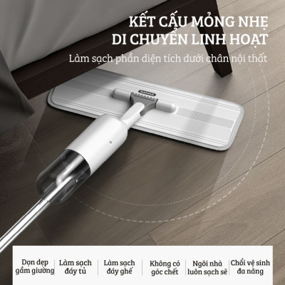 Cây Lau Nhà Phun Sương, Chổi Lau Nhà 360° Lau Sạch Khô Nhanh Cao Cấp Damas P1 Pro - Bản Lau To Giúp Lau Sạch Nhanh Chóng, Khớp Xoay 180 Độ Linh Hoạt - Thiết Kế Mới Tích Hợp Bình Chứa Dung Dịch Với Tốc Độ Phun Sương 0.1s - Hàng Chính Hãng