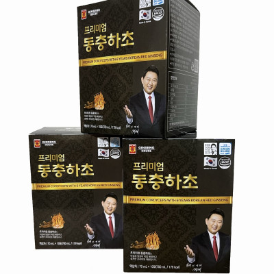 Hộp 10 gói Chiết Xuất Nấm Trùng Thảo Và Hồng Sâm Hàn Quốc 6 Năm Tuổi