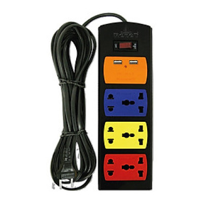 Ổ cắm điện Robot 3 ổ 5 chấu + USB  – dài 3m  – Hàng chính hãng