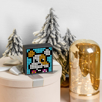 Loa bluetooth thông minh Divoom Timebox-Evo, màn hình LED 256 Full RGB, đồng hồ báo thức, ghi âm - HÀNG CHÍNH HÃNG