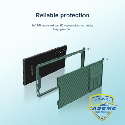 Ốp lưng dành cho Samsung S24 Ultra, Samsung S24 Plus, Samsung S24 hiệu Nillkin Camshiend Pro Case bảo vệ camera, chống vân tay, chống trơn, chống sốc cao cấp - Hàng chính hãng.