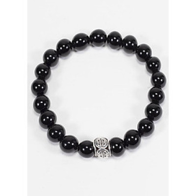 Vòng Đá thiên thạch Phối Charm Bạc (8mm) Ngọc Quý Gemstones