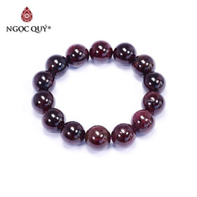 Vòng tay đá Garnet size hạt 14mm mệnh hỏa, thổ - Ngọc Quý Gemstones