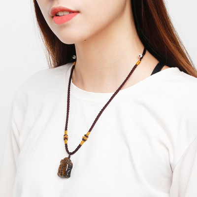 Dây Chuyền Phật Tổ Đá Opal - Mắt Hổ Vàng