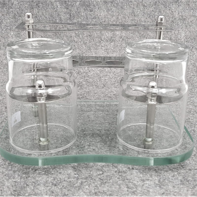 Kệ bàn chải đế kính cường lực 2 ly úp -  INOX 304